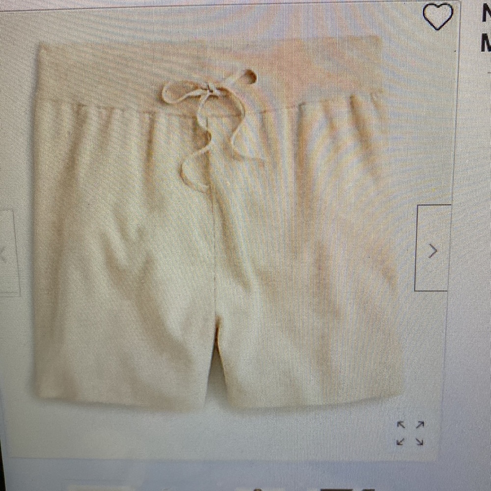 J. Crew drawstring sweater-shorts AZ248 NWT heather natural color size large